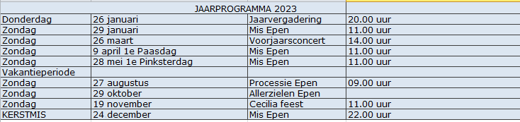 Jaarprogramma